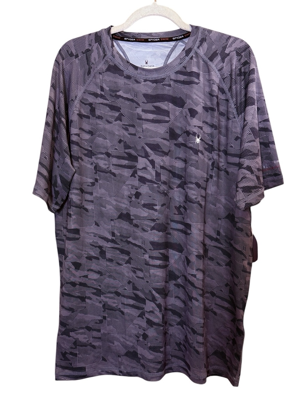 Spyder Men's Gray Camo Swim Rash Guard Sz L